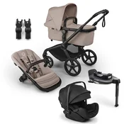 Bugaboo Fox 5 Renew travel+ Otter, BLACK/DESERT TAUPE MELANGE-DESERT TAUPE MELANGE, komplet 4v1