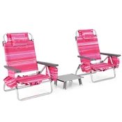 COSTWAY Set Plažni stol z mizo 2 kosa, (5000234252)