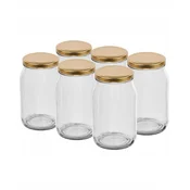 shumee Stekleni kozarec za konzerve z navojnim pokrovom 900 ml 6 kos
