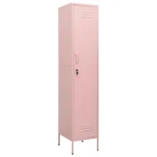 Vidaxl omara s ključavnico roza 35x46x180 cm jeklo