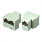 Vtičnica RJ45, bela, ženska