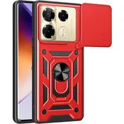 GS Ovitek za Infinix Note 40 Pro Armor, CamShield Slide, rdeč