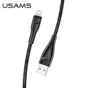 USAMS pleteni kabel U41 Lightning 3m2A črno/črno SJ397USB01 (US-SJ397) Hitro polnjenje