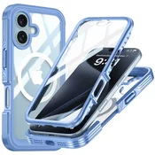 Overboard Ovitek za iPhone 16, odporen proti udarcem, s steklom, za MagSafe, moder