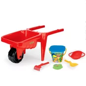 Wader Gigant wheelbarrow red witha set of sand