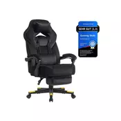 Songmics Gaming stol 724x697x118-128 cm Črn
