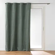 Kaki zelena žametna zavesa 140x260 cm Olympe – douceur dintérieur