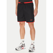 Reebok Športne kratke hlače 100216389 Črna Regular Fit