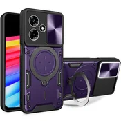 GS Oklepno ohišje za Infinix Hot 30 4G, CamShield Slide, vijolično