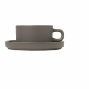 Komplet od 2 sive šalice za caj Blomus Pilar, 170 ml