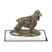 shumee Angleški koker španjel - pasji kipec, figurica na belem podstavku, pokal za pasjo razstavo znamke Art-Dog