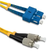 Qoltec optični patchcord SC/UPC - FC/UPC | enomodni | 9/125 | G652D | dupleks | 5 m