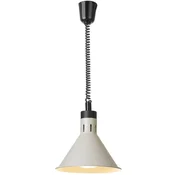 Hendi Stožčasta viseča svetilka za ogrevanje hrane, premer 275 mm, 250 W - bela