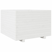 Vrtna sadilica bijela 70x70x49,5 cm od masivne borovine