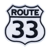 shumee Našitek Route 33 - Samolepilna podlaga - Vezen našitek/značka/emblem