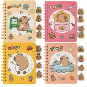 Dvojna spirala beležka Capybara, 64 listov, več vrst, 1 kos
