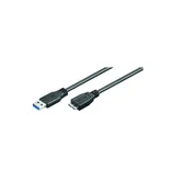 Microconnect USB 3.0, A-B Micro, 1m 1m USB A Micro-USB B Male Male Black USB cable