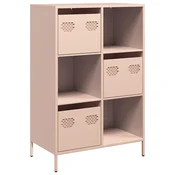 shumee vidaXL Visoka omara roza 68x39x103,5 cm jeklo