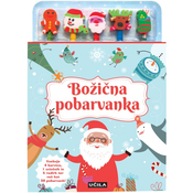 UČILA božična pobarvanka z barvicami in radirkami