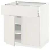 METOD / MAXIMERA Podni element s fiokom/2 vrata, bela/Veddinge bela, 80x60 cm