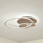 Lucande LED stropna svetilka Circulo, kavno rjava, CCT, z možnostjo zatemnitve - Dnevna soba/jedilnica - Sodobni - rjava, bela - Kovina