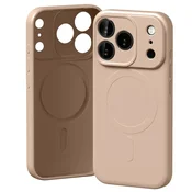 Mercury Mercury polsilikonski ovitek MagSafe za iPhone 17 Pro, roza peščeno-rožnat