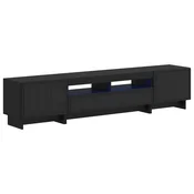 vidaXL 5-delna LED TV omarica Črna Inženirski les