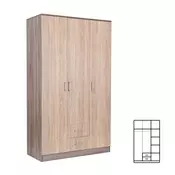 Garderobna omara Miami 120x205 cm sonoma hrast-jork hrast