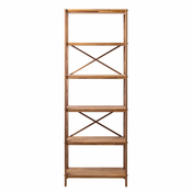 Regal iz masivnega hrasta v naravni barvi 70x198 cm X-Shelf – Unique Furniture