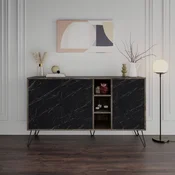 Hanah Home Komoda Clara 142x83x35,6cm Tamnobraon-Antracit