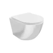 Mexen Lena WC školjka Rimless s počasnim zapiranjem deske slim, duroplast, bela/srebrna - 30224004
