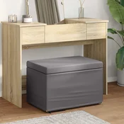 Stolica Siva 61 x 41 x 40 cm Umjetna Koža i Fino Radeci Drvo