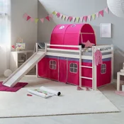 Homestyle4U Pograd s toboganom, 207,5x161,5x219,5 cm, roza