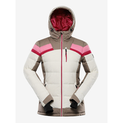 Womens down ski jacket with ptx membrane ALPINE PRO FERERA creme