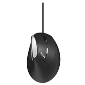 Rapoo Wired Ergonomic Mouse “EV200”, Black Adjustable Sensor with 1600 DPI