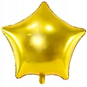 Folija balon z zvezdico, 70 cm, zlat, 1 kos.