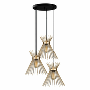 Kovinska viseča svetilka v zlati barvi o 34 cm Izmir - Squid Lighting