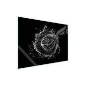 shumee Steklena zaščitna plošča za štedilnik 70x52 Rose