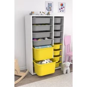 HANAH HOME Višenamenska polica Rine 2D4K8U White Grey Yellow