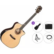 Cort GA-PF Bevel Premium SET Natural Elektroakustična jumbo
