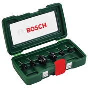 BOSCH 6 delavniški set karbidnih rezkarjev v plastičnem kovčku (gred O 6 mm) 2607019462
