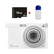 SARAHE C13 2,88-palčni 4K 8X optični zoom teleskopski objektiv HD digitalni fotoaparat, specifikacije: bela + čitalnik kartic + 16G, (22136804)