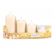 eoshop Adventne sveče GRADED mati biserov d4,5x5/7/9/11cm 4ks