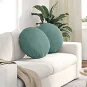 Jastucici za sjedenje 2 pcs Morska zelena O50 x 19 cm Baršun