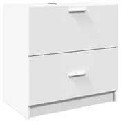 Vidaxl Omarica za umivalnik bela 59x37x59 cm inženirski les
