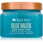 Tree Hut Shea Sugar Scrub Blue Musk sladkorni piling za telo 510 g