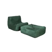 Livin Hill Fotelj z otomano, N24-15, 86x102x70 cm, zelena