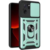 GS Oklepno ohišje za Xiaomi 13T/13T Pro, CamShield Slide, zeleno