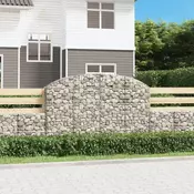 Gabionska košara s lukom 200x30x120/140 cm pocincano željezo