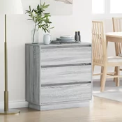 Nocni ormar s ladicama Siva 71 x 34,5 x 75 cm Konstruirano drvo